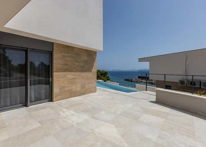Luxury Mare & Luce Seaside Heated Pool Sauna Villa Potomje